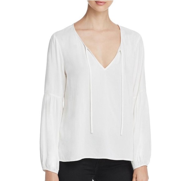 Sanctuary Tops - Sanctuary Scarlet Boho Peasant Textured Front Tie Blouse